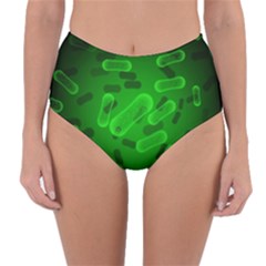 Green Rod Shaped Bacteria Reversible High-waist Bikini Bottoms by Vaneshart
