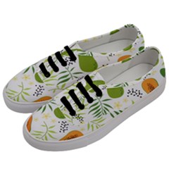 Seamless Tropical Pattern With Papaya Men s Classic Low Top Sneakers by Vaneshart