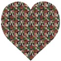 Swimmer 20s Teal Wooden Puzzle Heart View1