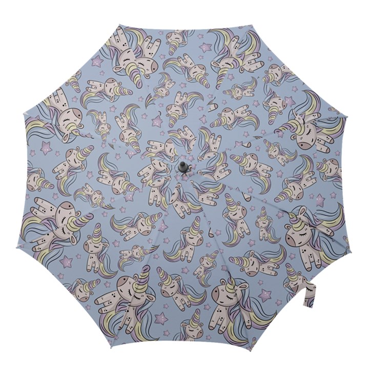 Pattern With Cute Unicorns Hook Handle Umbrellas (Small)