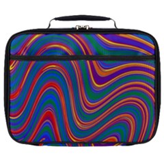 Gay Pride Rainbow Wavy Thin Layered Stripes Full Print Lunch Bag