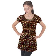 Rby-187 Puff Sleeve Tunic Top by ArtworkByPatrick
