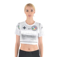 Ipaused2 Cotton Crop Top by ChezDeesTees