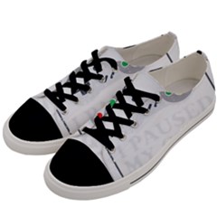 Ipaused2 Men s Low Top Canvas Sneakers by ChezDeesTees