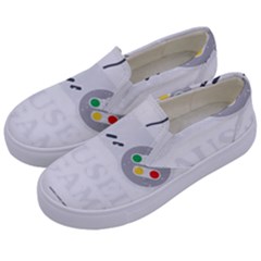 Ipaused2 Kids  Canvas Slip Ons by ChezDeesTees