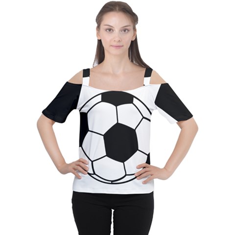 Soccer Lovers Gift Cutout Shoulder Tee by ChezDeesTees