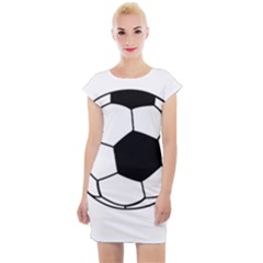 Soccer Lovers Gift Cap Sleeve Bodycon Dress by ChezDeesTees
