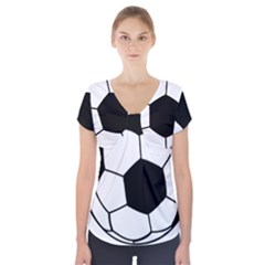 Soccer Lovers Gift Short Sleeve Front Detail Top by ChezDeesTees