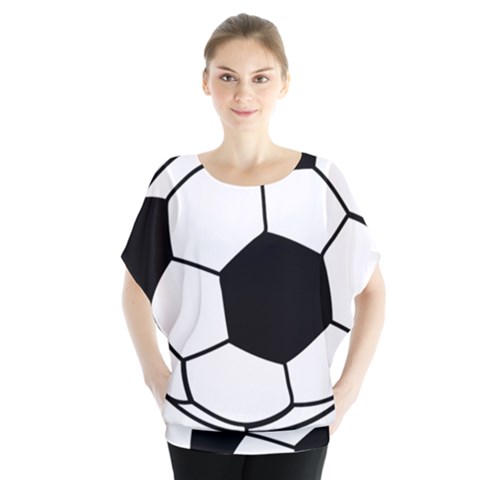 Soccer Lovers Gift Batwing Chiffon Blouse by ChezDeesTees