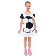 Soccer Lovers Gift Kids  Short Sleeve Velvet Dress by ChezDeesTees