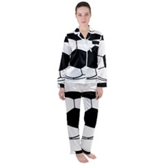 Soccer Lovers Gift Satin Long Sleeve Pyjamas Set by ChezDeesTees
