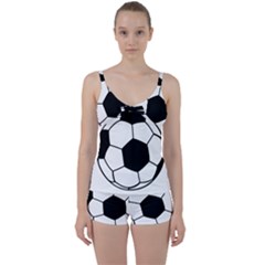 Soccer Lovers Gift Tie Front Two Piece Tankini by ChezDeesTees