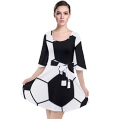 Soccer Lovers Gift Velour Kimono Dress by ChezDeesTees