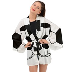 Soccer Lovers Gift Long Sleeve Kimono by ChezDeesTees