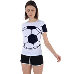 Soccer Lovers Gift Back Circle Cutout Sports Tee