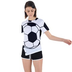 Soccer Lovers Gift Asymmetrical Short Sleeve Sports Tee