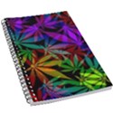 Ganja in rainbow colors, weed pattern, marihujana theme 5.5  x 8.5  Notebook View1