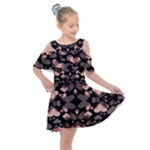Shiny Hearts Kids  Shoulder Cutout Chiffon Dress