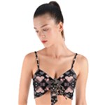 Shiny Hearts Woven Tie Front Bralet