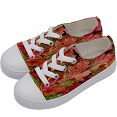 Spring Leafs Kids  Low Top Canvas Sneakers by Sparkle