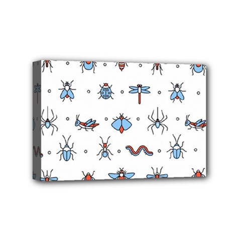 Insects-icons-square-seamless-pattern Mini Canvas 6  X 4  (stretched) by Vaneshart