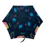 Gradient geometric shapes dark background Mini Folding Umbrellas