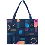 Gradient geometric shapes dark background Mini Tote Bag