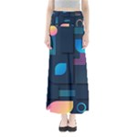 Gradient geometric shapes dark background Full Length Maxi Skirt
