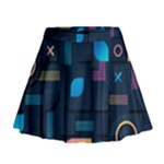 Gradient geometric shapes dark background Mini Flare Skirt