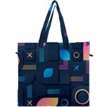 Gradient geometric shapes dark background Canvas Travel Bag