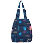 Gradient geometric shapes dark background Center Zip Backpack
