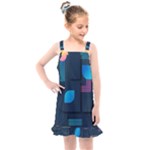 Gradient geometric shapes dark background Kids  Overall Dress