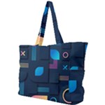 Gradient geometric shapes dark background Simple Shoulder Bag