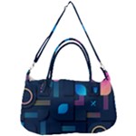 Gradient geometric shapes dark background Removal Strap Handbag