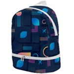 Gradient geometric shapes dark background Zip Bottom Backpack