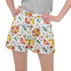 Seamless-hipster-pattern-with-watermelons-mint-geometric-figures Ripstop Shorts by Vaneshart