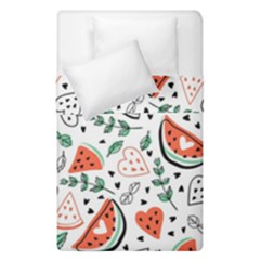 Seamless-vector-pattern-with-watermelons-mint Duvet Cover Double Side (single Size) by Vaneshart
