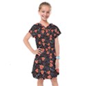 Seamless-vector-pattern-with-watermelons-hearts-mint Kids  Drop Waist Dress View1