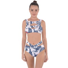 London-seamless-pattern Bandaged Up Bikini Set  by Vaneshart