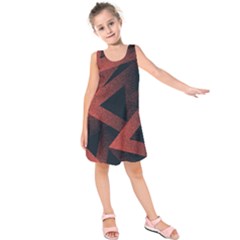 Stippled Seamless Pattern Abstract Kids  Sleeveless Dress by Vaneshart