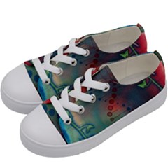 Flower Dna Kids  Low Top Canvas Sneakers by RobLilly