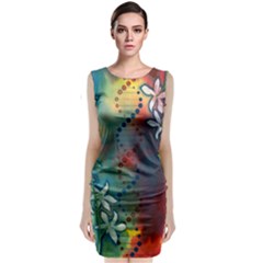 Flower Dna Classic Sleeveless Midi Dress by RobLilly
