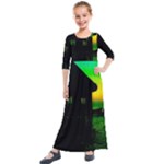 Ocean Dreaming Kids  Quarter Sleeve Maxi Dress