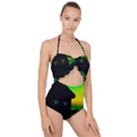 Ocean Dreaming Scallop Top Cut Out Swimsuit