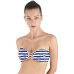 Seamless marine pattern Twist Bandeau Bikini Top
