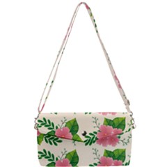 Cute Pink Flowers With Leaves-pattern Removable Strap Clutch Bag by BangZart