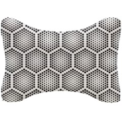 Halftone Tech Hexagons Seamless Pattern Seat Head Rest Cushion by BangZart