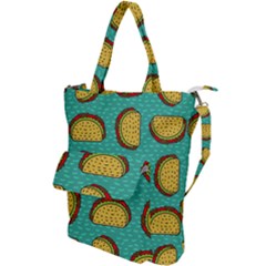 Taco Drawing Background Mexican Fast Food Pattern Shoulder Tote Bag by BangZart