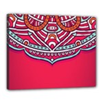 Red Mandala Canvas 20  x 16  (Stretched)