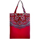 Red Mandala Zipper Classic Tote Bag